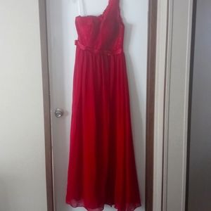 One Shoulder Evening Gown